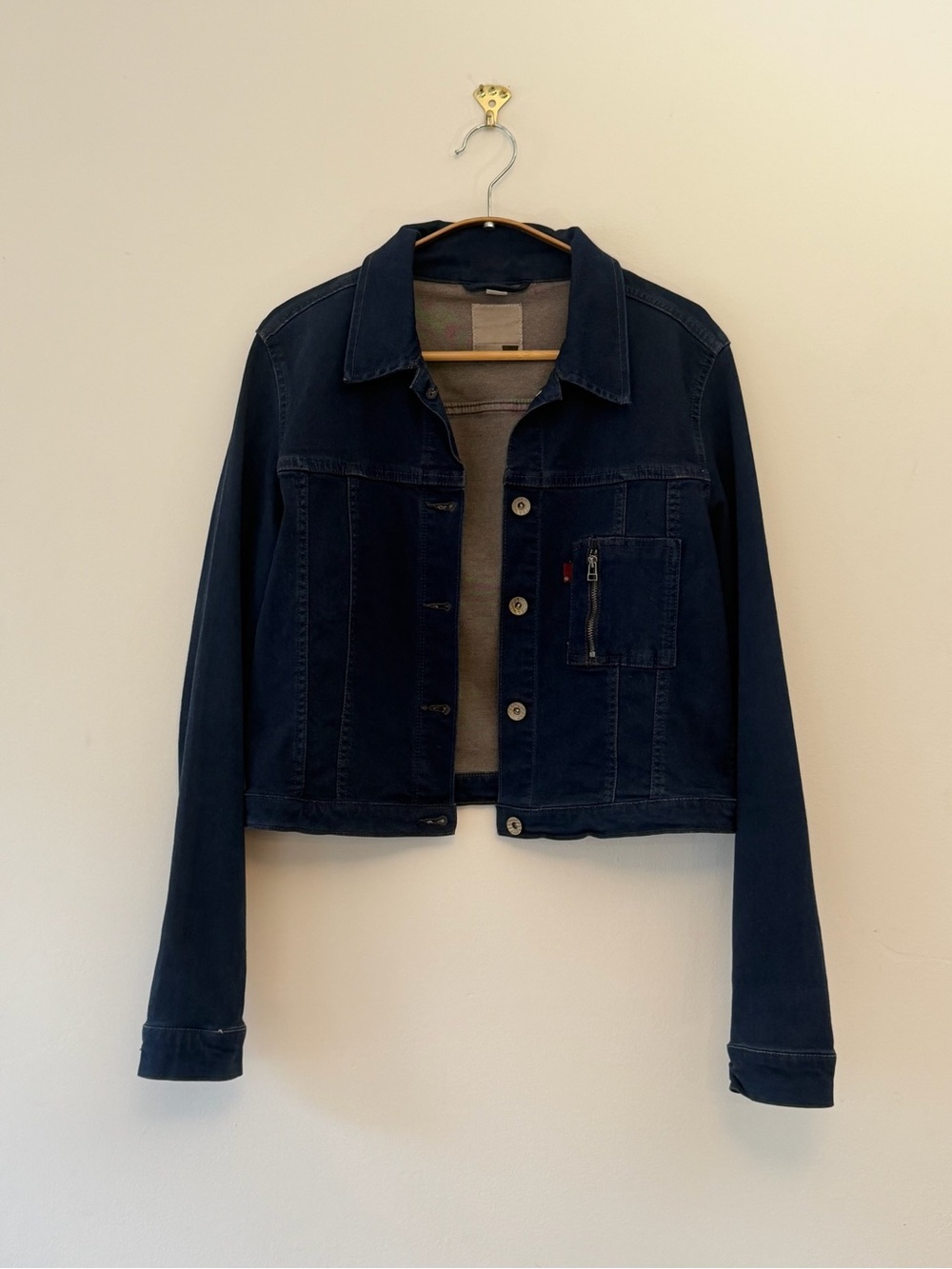 Levi’s Women’s Y2K Stretch Vintage Workwear Denim Jacket, Dark Wash - L